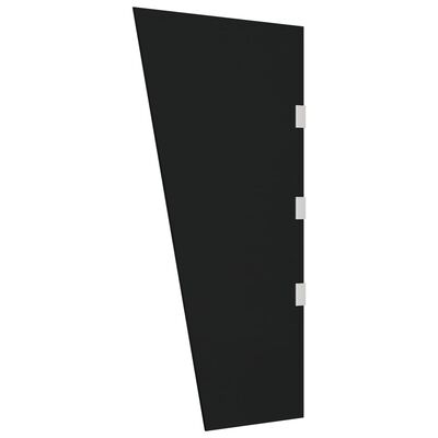 vidaXL Panneaux latéraux pour auvent de porte 2 pcs Noir Verre trempé