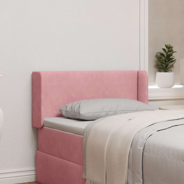 vidaXL Oreille de t&ecirc;te de lit Rose 40,5 x 40,5 x 4 cm Velours