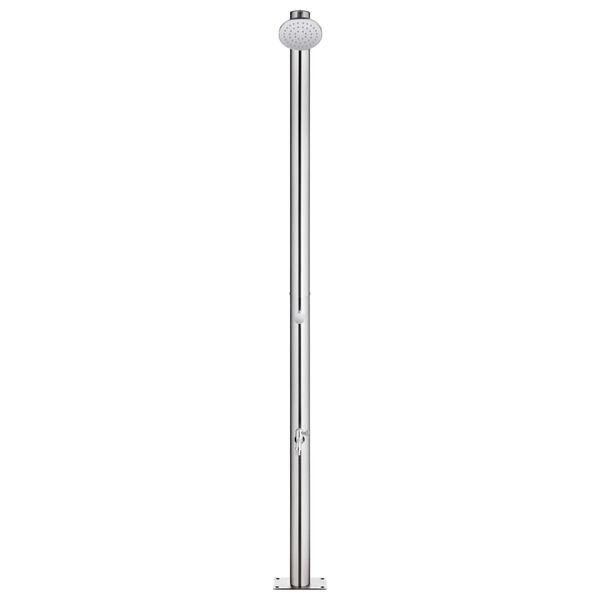 vidaXL Douche de jardin 215 cm Acier inoxydable