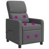 vidaXL Fauteuil de massage inclinable Gris fonc&eacute; Polyester