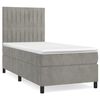 vidaXL Sommier &agrave; lattes de lit et matelas Gris clair 80x200 cm Velours