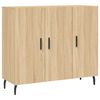 vidaXL Buffet ch&ecirc;ne sonoma 90x34x80 cm bois d'ing&eacute;nierie