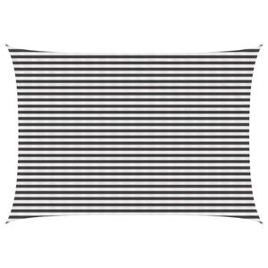 vidaXL Voile d'ombre Anthracite et blanc 3,5 x 5 m HDPE