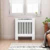 vidaXL Cache-Radiateur Blanc brillant 78 x 19 x 81,5 cm