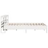 vidaXL Cadre de lit sans matelas blanc 135x190 cm bois de pin massif