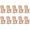 vidaXL Ensemble &agrave; manger de jardin 11 pcs 280x90x75 cm bois d'acacia