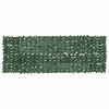 vidaXL &Eacute;cran de balcon avec feuilles vert fonc&eacute; 300x100 cm