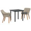 vidaXL Ensemble de salle &agrave; manger pour jardin 3 pc Gris clair