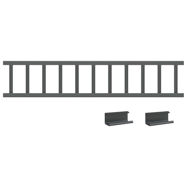 vidaXL Protection de neige pour toit Anthracite 100 x 2,5 x 20 cm