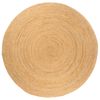 vidaXL Tapis Jute tress&eacute; 180 cm Rond