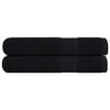 vidaXL Serviettes FROGN 2 pcs noir 100x200 cm 360 g/m&sup2;