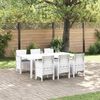 vidaXL Ensemble de salle &agrave; manger pour jardin 7 pcs Blanc Rattan Polt