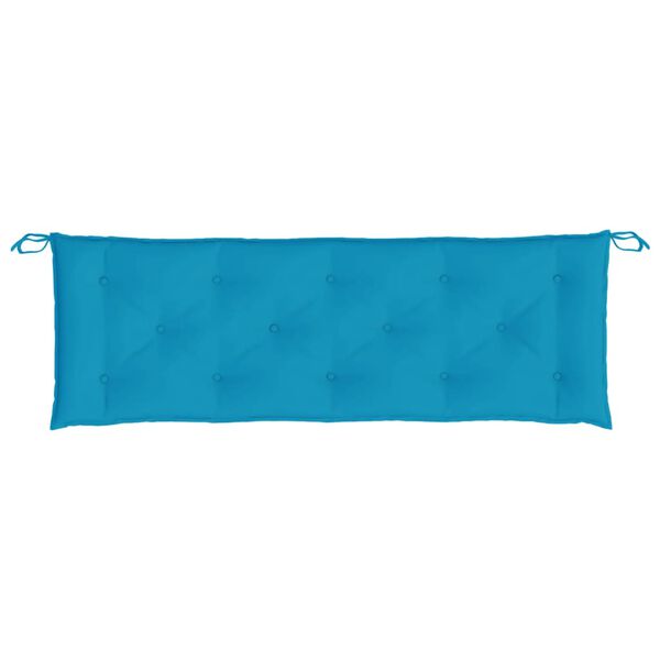 vidaXL Coussin de banc de jardin bleu clair 150x50x7 cm tissu oxford