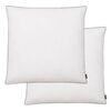 vidaXL Oreiller lot de 2 Remplissage de duvet l&eacute;ger 80 x 80 cm Blanc