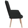 vidaXL Chaise de relaxation Noir Tissu