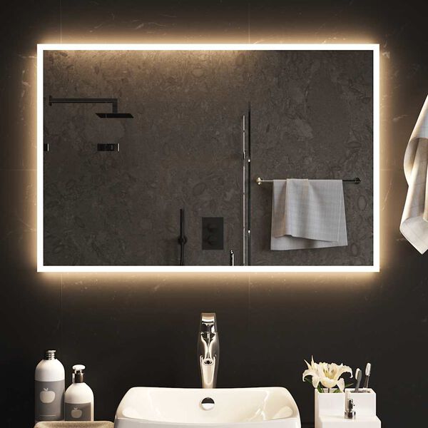 vidaXL Miroir de salle de bain &agrave; LED 90x60 cm