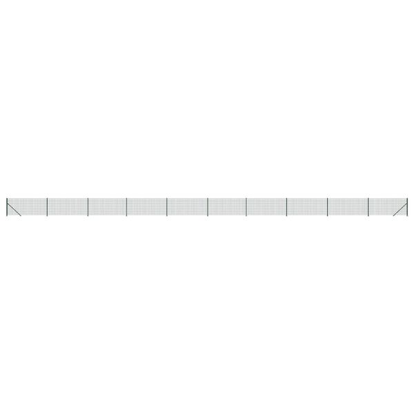 vidaXL Cl&ocirc;ture en treillis m&eacute;tallique avec bride vert 0,8x25 m