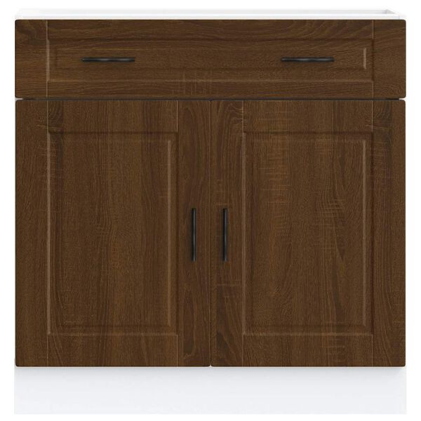 vidaXL Armoire de cuisine Porto chêne marron bois d'ingénierie