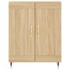vidaXL Buffet haut Ch&ecirc;ne sonoma 69,5x34x180 cm Bois d'ing&eacute;nierie