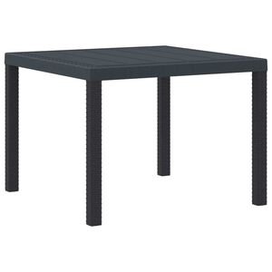 vidaXL Table de jardin pour repas Anthracite 100 x 100 x 73 cm