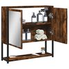 vidaXL Armoire à miroir de salle de bain chêne fumé bois d’ingénierie