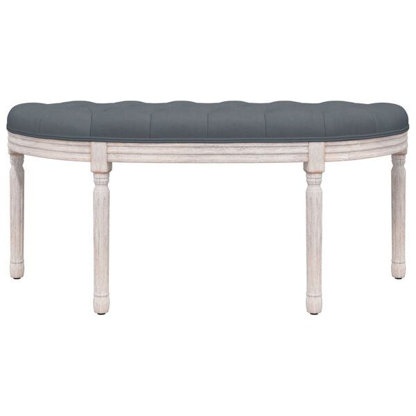 vidaXL Banc Gris foncé 110,5x45x49 cm Velours