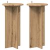 vidaXL Support de Plante 2 pcs Ch&ecirc;ne artisanal 29,5 x 29,5 x 60 cm