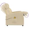 vidaXL Fauteuil de massage Cr&egrave;me Tissu