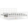 vidaXL Cadre de lit sans matelas blanc 200x200 cm bois massif de pin