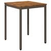 vidaXL Table de d&icirc;ner de jardin Naturel et caf&eacute; 60 x 60,5 x 75 cm