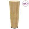 vidaXL Pieds de meuble 12 pi&egrave;ces Marron &Oslash; 44 x 100 mm