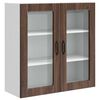 vidaXL Cabinet en verre mural PORTO Ch&ecirc;ne brun 80 x 31 x 80 cm