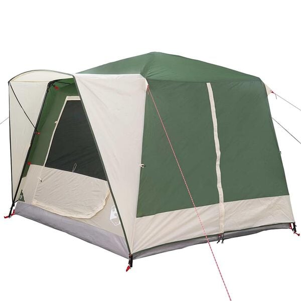 vidaXL Tente Cabane avec toit Vert et blanc 333 x 317 x 194 cm