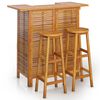vidaXL Ensemble de bar de jardin 3 pcs Bois d'acacia solide