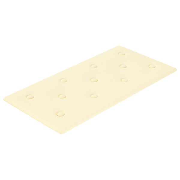 vidaXL Panneaux muraux 12 pcs Crème 60x30 cm Similicuir 2,16 m²