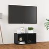 vidaXL Meuble TV gris brillant 72x35x36,5 cm bois d&rsquo;ing&eacute;nierie