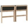 vidaXL T&ecirc;te de lit capitonn&eacute;e Gris fonc&eacute; 140 cm Pin massif