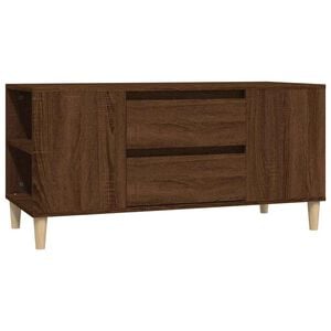 vidaXL Meuble TV Ch&ecirc;ne marron 102x44,5x50 cm Bois d'ing&eacute;nierie