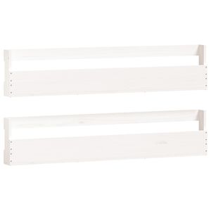 vidaXL &Eacute;tag&egrave;res &agrave; chaussures murales 2 pcs Blanc 110x9x23cm Pin massif