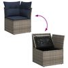 vidaXL Salon de jardin 11 pcs avec coussins gris r&eacute;sine tress&eacute;e