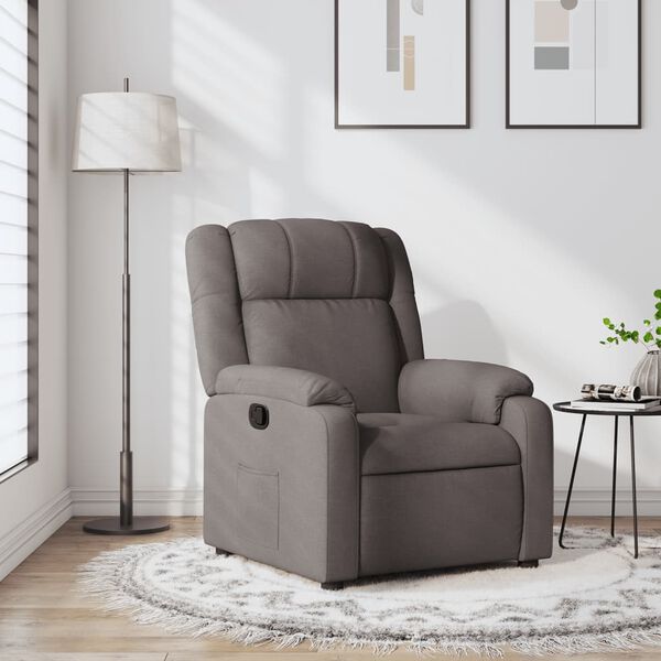 vidaXL Fauteuil inclinable Taupe Tissu