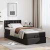 VidaXL Cadre de lit ottoman avec matelas noir 90x200 cm similicuir