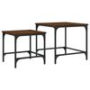 vidaXL Tables basses gigognes 2 pcs chêne marron bois d'ingénierie