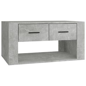 vidaXL Table basse Gris b&eacute;ton 80x50x40 cm Bois d'ing&eacute;nierie