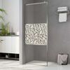 vidaXL Paroi de douche &agrave; l'italienne &agrave; verre ESG pierre 100x195 cm