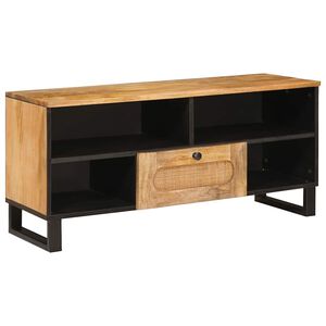 vidaXL Meuble TV Marron 100 x 33 x 46 cm Bois de mangue massif
