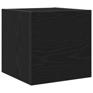 vidaXL Meuble TV mural 30,5 x 30 x 30 cm Ch&ecirc;ne noir Bois d'ing&eacute;nierie