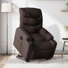 vidaXL Fauteuil inclinable de massage &eacute;lectrique Marron fonc&eacute; Tissu
