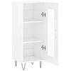 vidaXL Buffet Blanc brillant 34,5x34x90 cm Bois d'ing&eacute;nierie