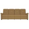 vidaXL Fauteuil de massage inclinable 4 places taupe tissu microfibre